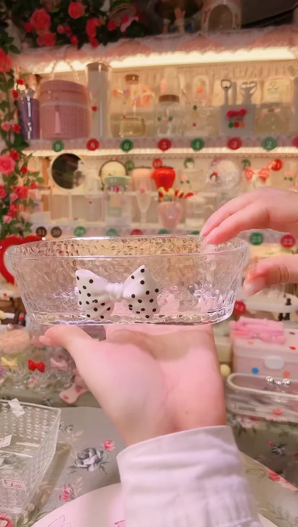 摆件开播福利数量不多，快抢！蝴蝶结水果收纳盒