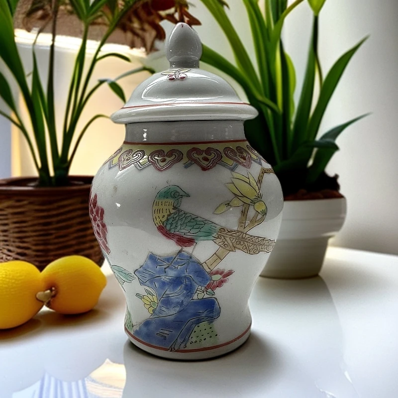 花鸟语花香将军罐景德镇高温陶瓷