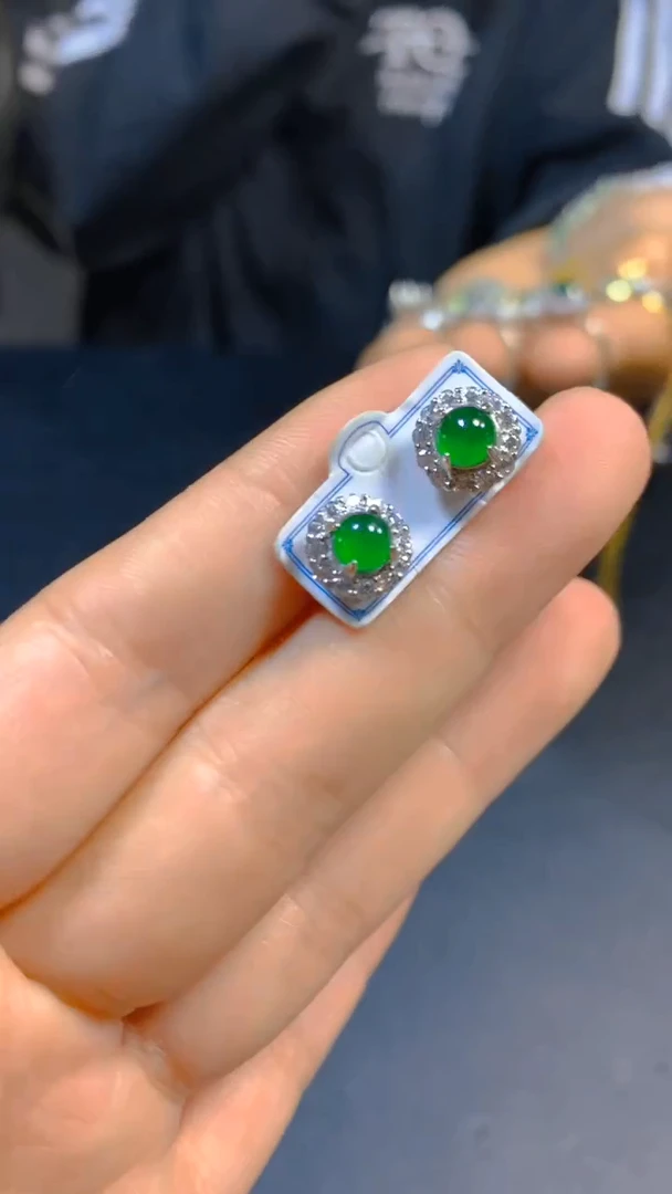 【闪购商品】翡翠耳饰未镶嵌0783296728多样性发一