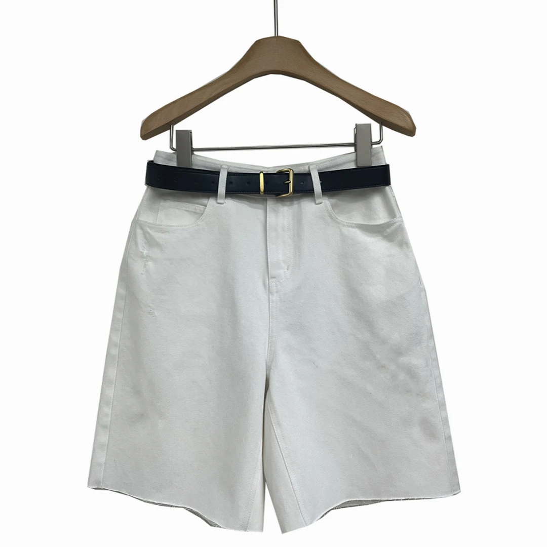 Pada.嘻&YX【深圳南油】潮流复古 配腰带百搭短裤 020 Hi Fortune