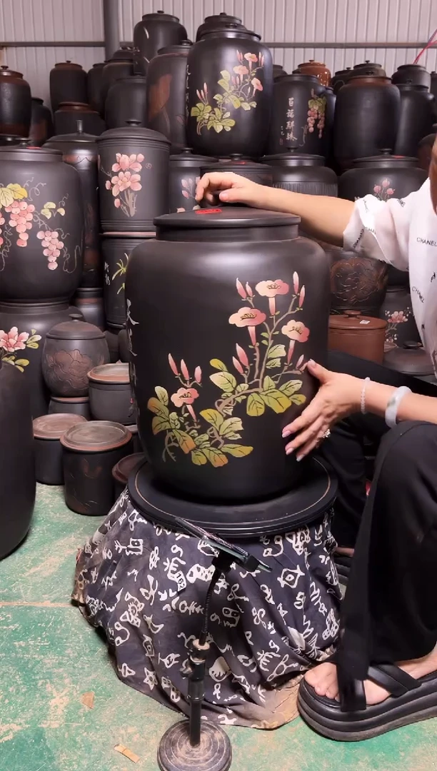 罐特*完品茶缸高51cm 彩填 480