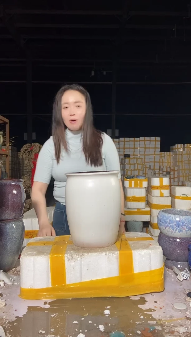 宜兴紫砂粗陶花盆20/26