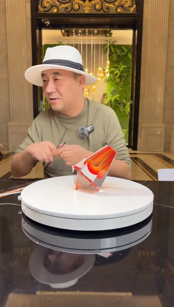 【闪购商品】摆件AJ1010026橙红砖石香薰瓶