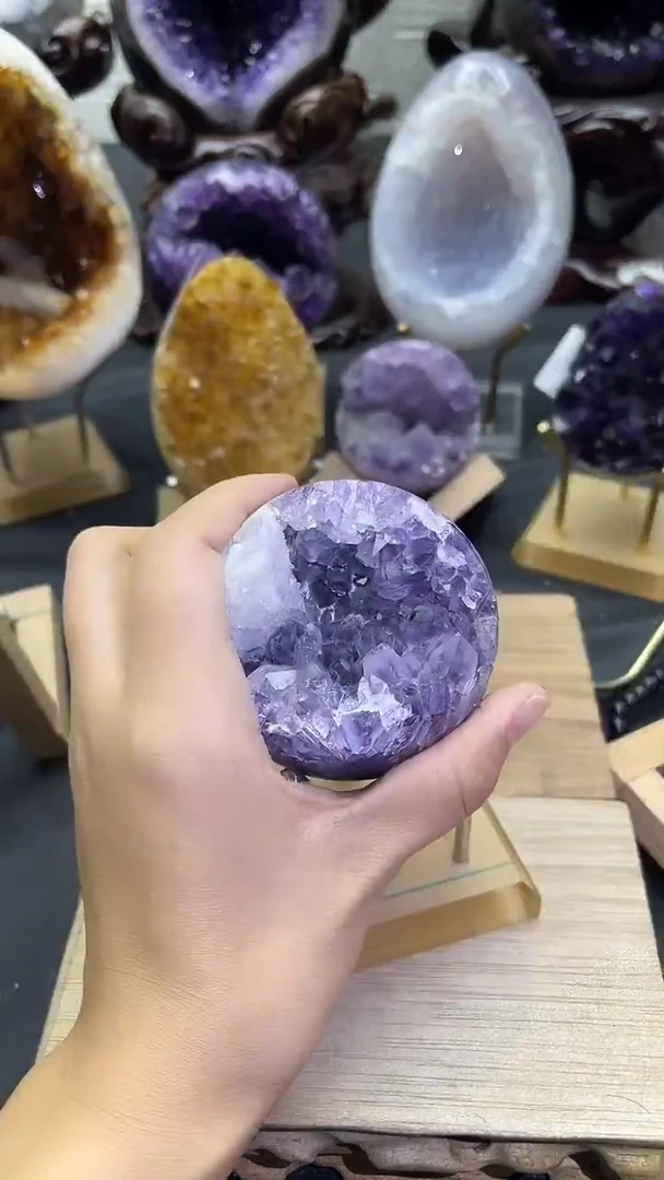未镶嵌大型摆件（非配饰）紫晶181号开口笑