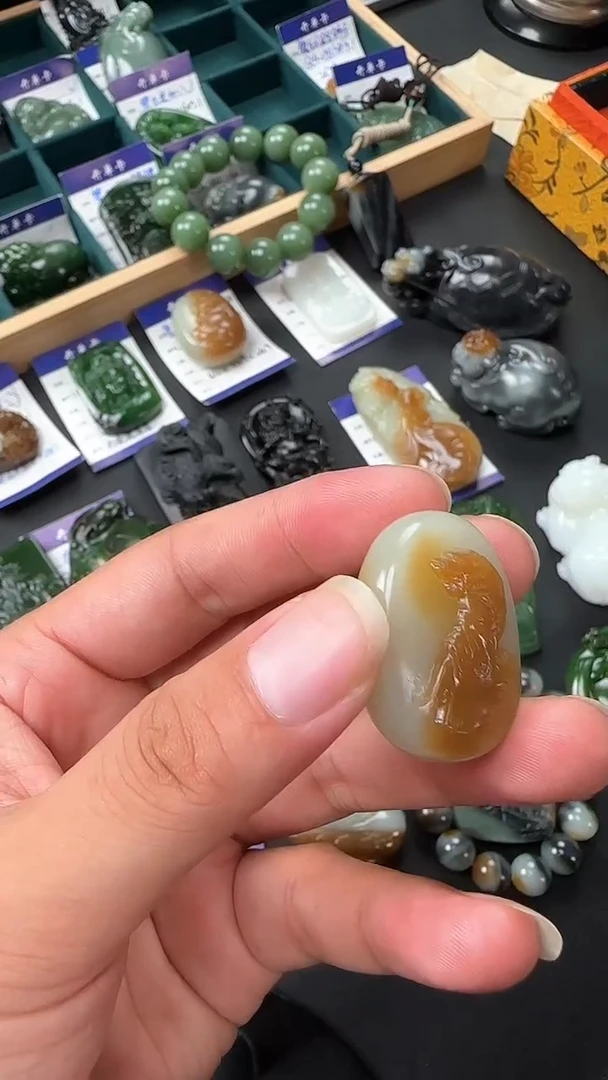 和田玉未镶嵌挂件g49