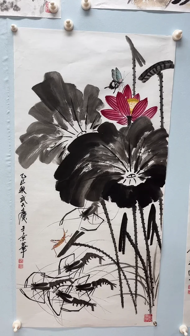 国画武天庆老师映日荷花图