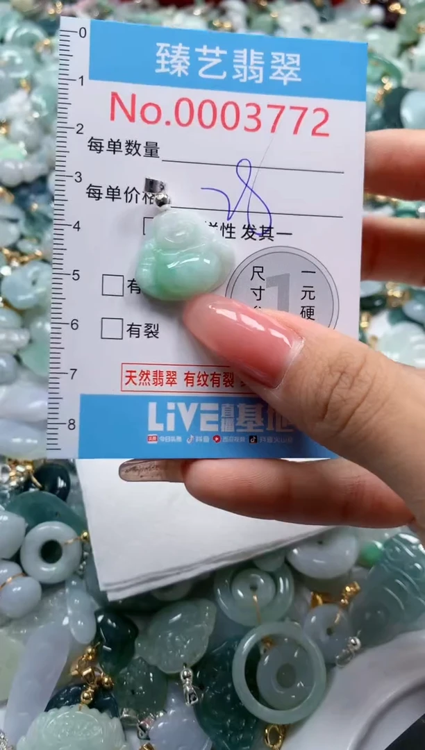 翡翠未镶嵌颈饰3772