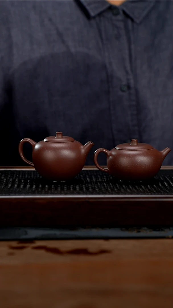 茶壶紫砂爸***局黄龙山原矿紫泥拙慕40