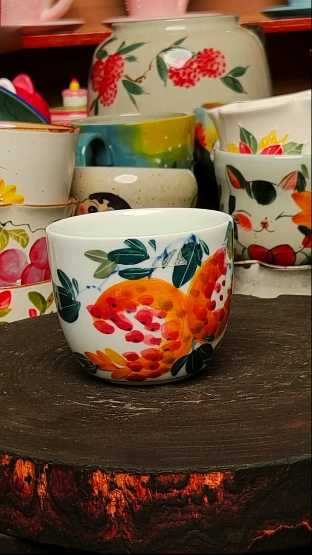 摆件陶景德镇创意手绘高温陶瓷微瑕