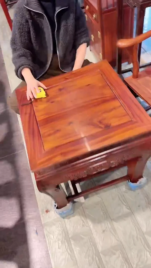 花梨木类成套家具非洲酸枝边几（56*56*63