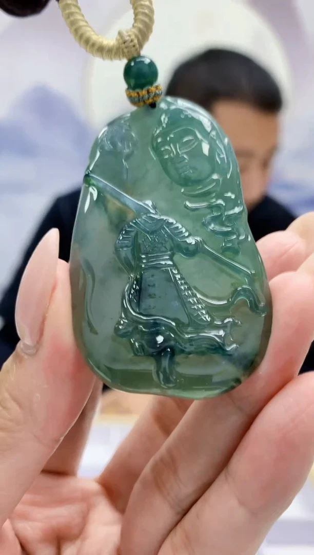 定制翡翠未镶嵌4898MM-毛货挂件123