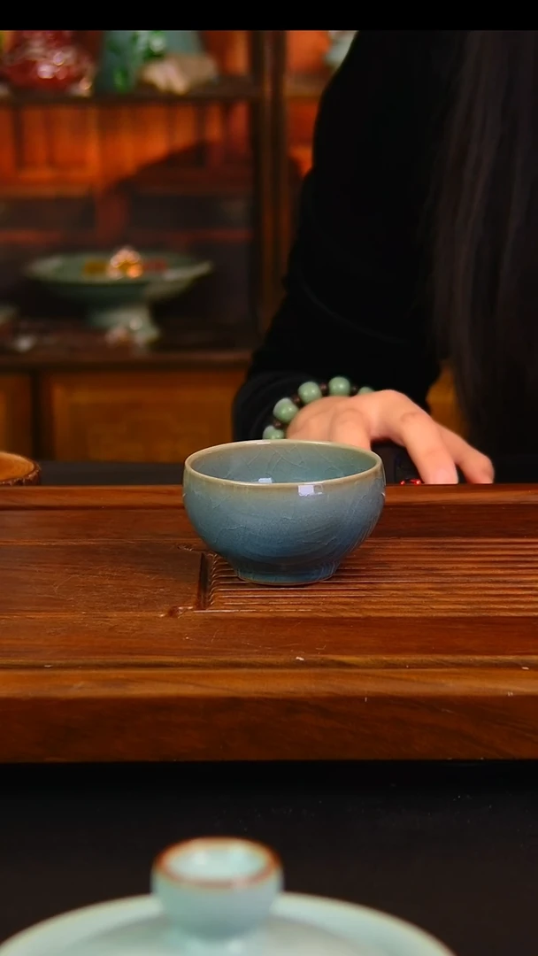 瓷片原矿汝瓷福利单杯