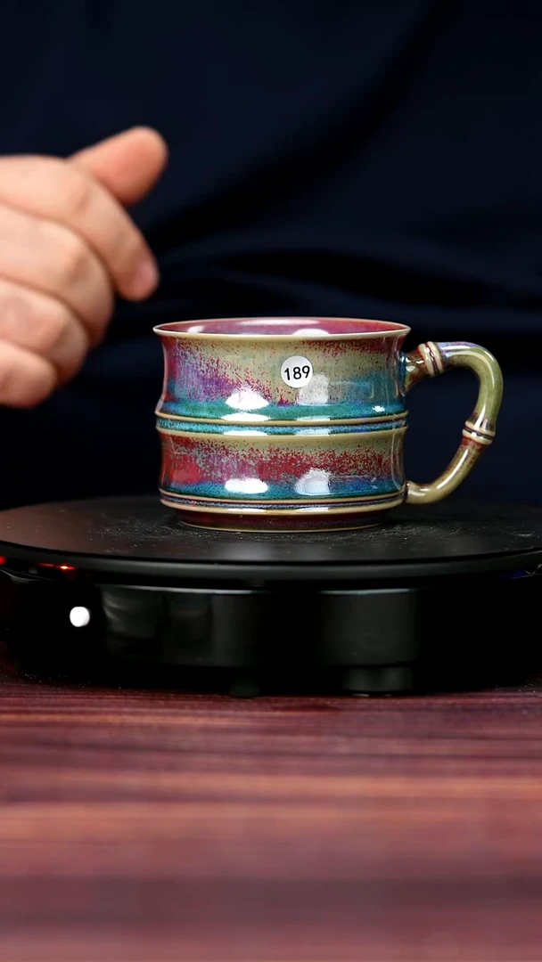 其他189#盼龙窑一级原矿钧瓷竹节马克杯