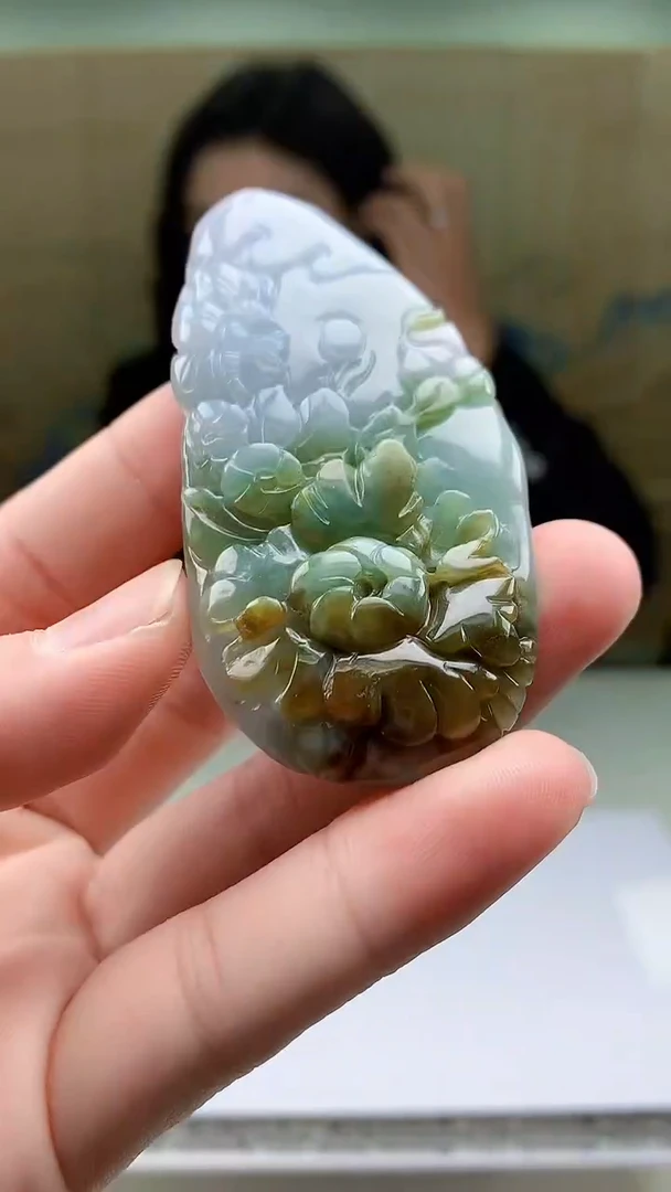 【闪购商品】定制翡翠未镶嵌4829bb-毛货挂件17