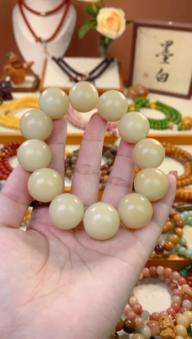 菩提根/象牙果手串素蛋黄单圈20mm（发其一