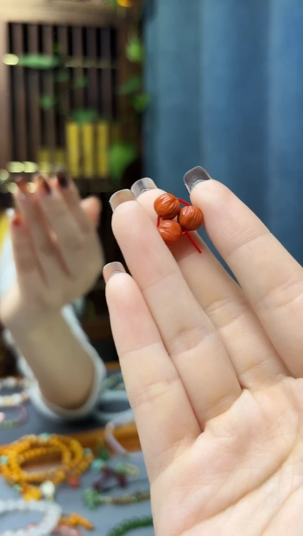 未镶嵌南红玛瑙挂件南红百香籽配饰一套8mmDN