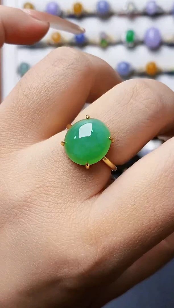 银S925镶嵌戒指翡翠1331