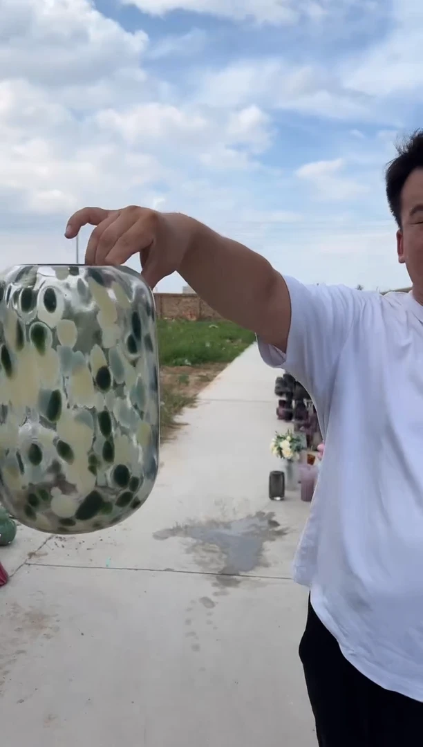玻璃可插鲜花用于客厅装饰