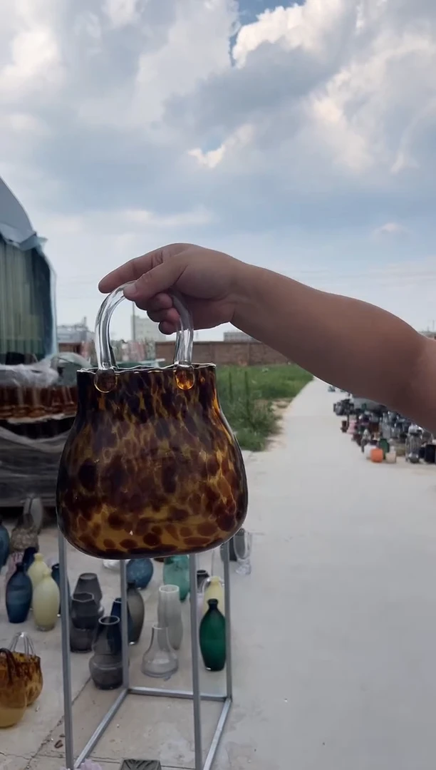 现代客厅摆件玻璃花瓶高级感