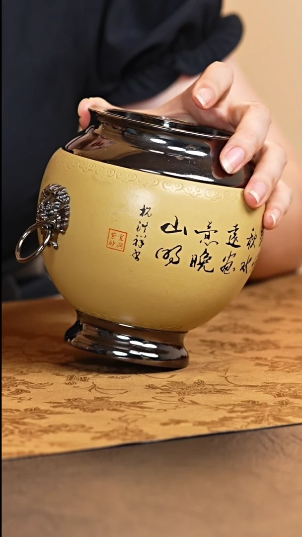 紫砂茶叶罐宜兴原矿紫砂本山绿茶叶罐