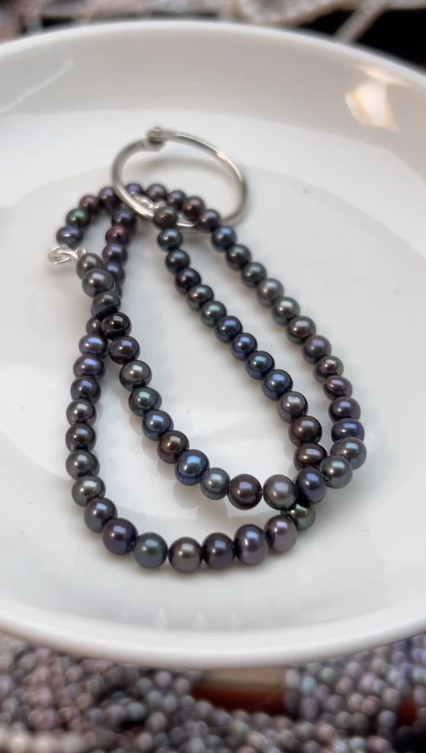 未镶嵌淡水珍珠13正圆*强光珍珠手链（无核5mm）