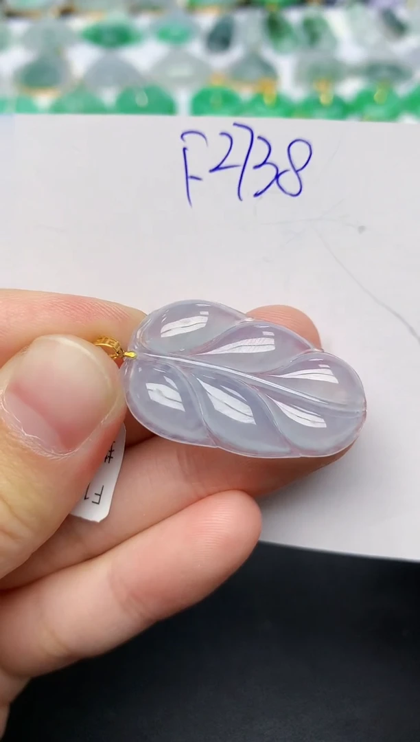 颈饰18K金镶嵌翡翠天然缅甸A货翡翠百元以上9元证书费自理