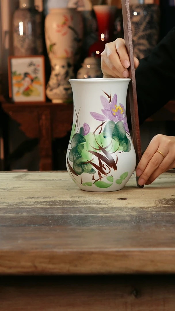 【闪购商品】瓷片景德镇纯手工釉下彩精品花瓶