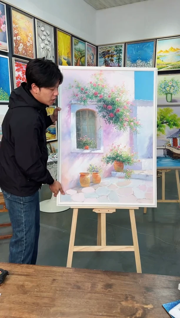 油画70*100纯手工油画巨好看