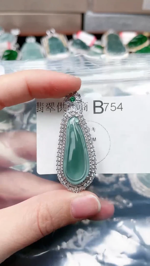 【闪购商品】翡翠颈饰未镶嵌754赠皮绳