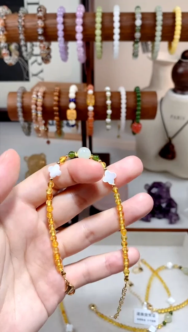 【闪购商品】和田玉耳饰银S925镶嵌手链