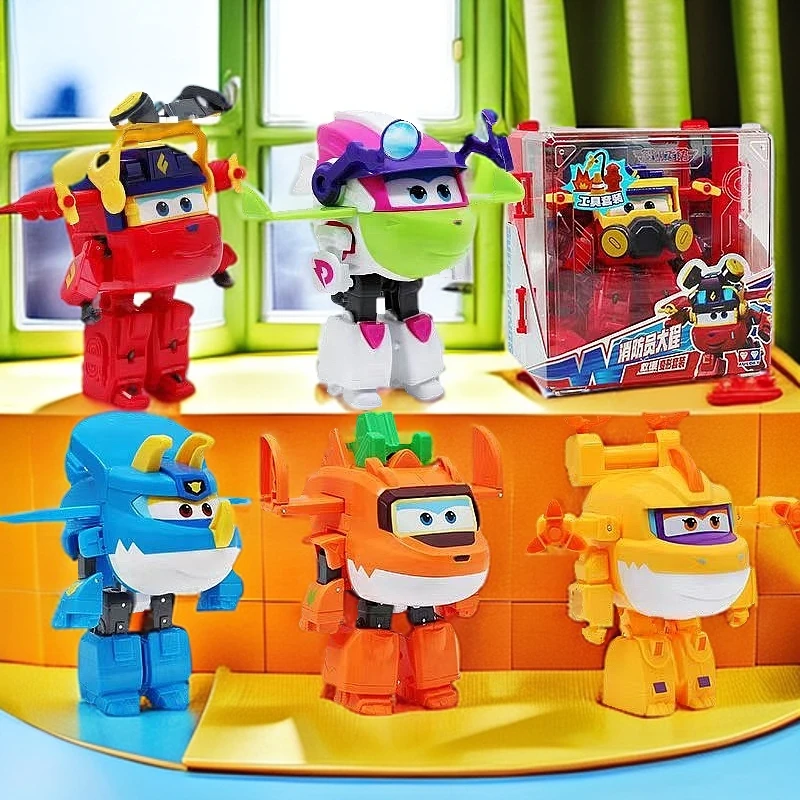 超级飞侠机库款大变形大程酷芮剑剑小盾乐迪小爱大变形机器人礼盒