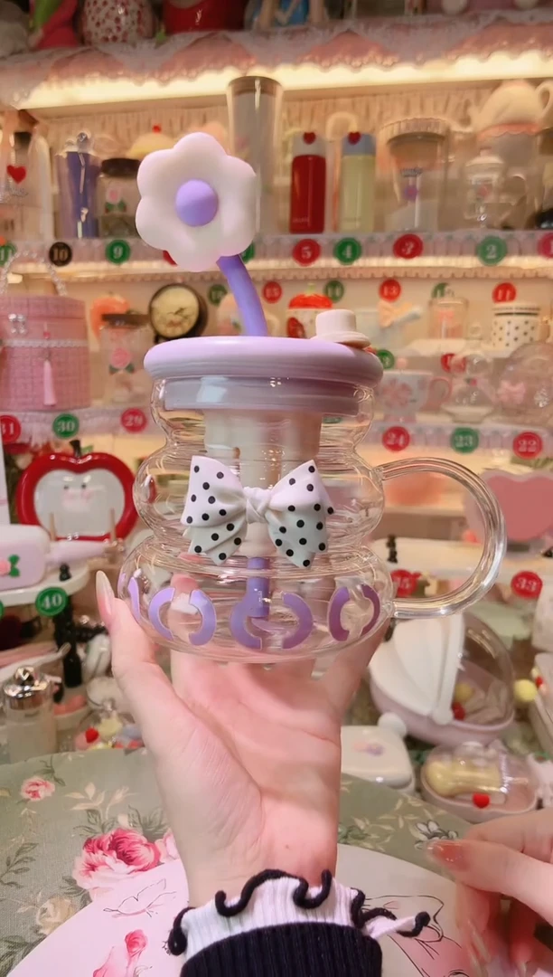 【闪购商品】摆件大容量吸管杯紫色品质好，发货快，放心拍