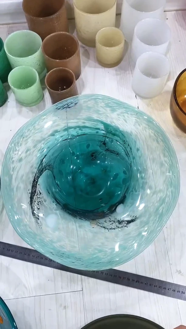 慕忆家手作琉璃花瓶瑕