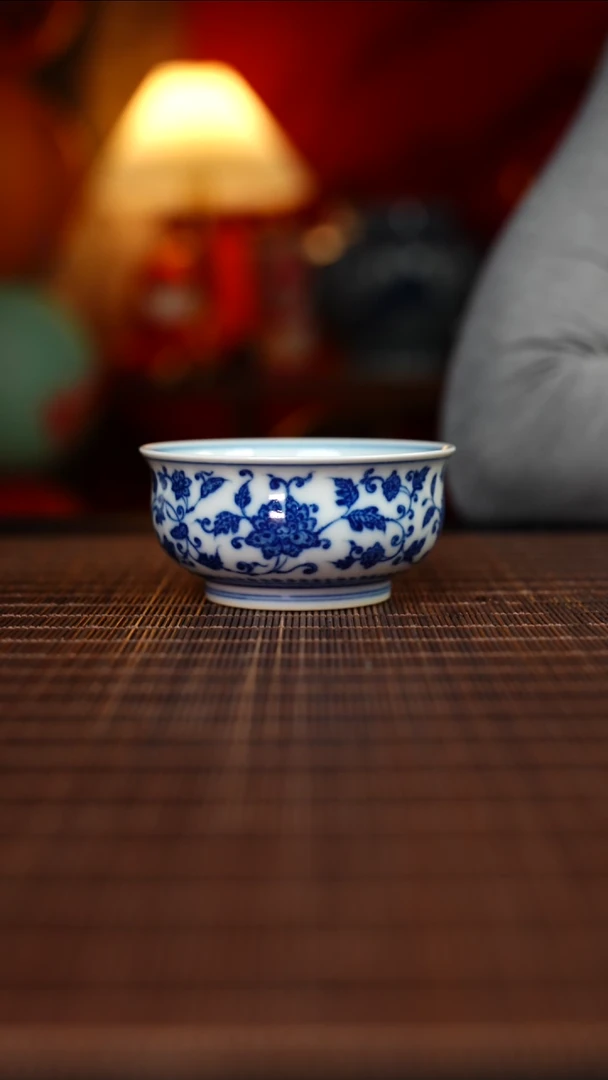 【闪购商品】杯待月观山点工缠枝炉式杯
