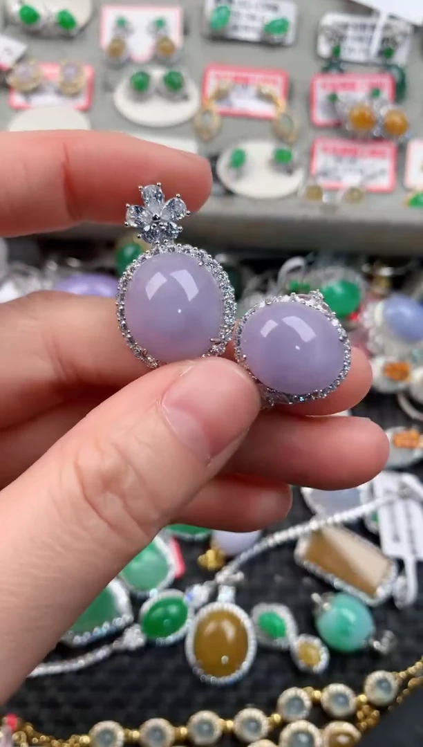 银S925镶嵌戒指翡翠999---10