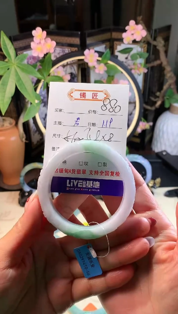 【闪购商品】翡翠手镯未镶嵌1 翡翠手镯 56