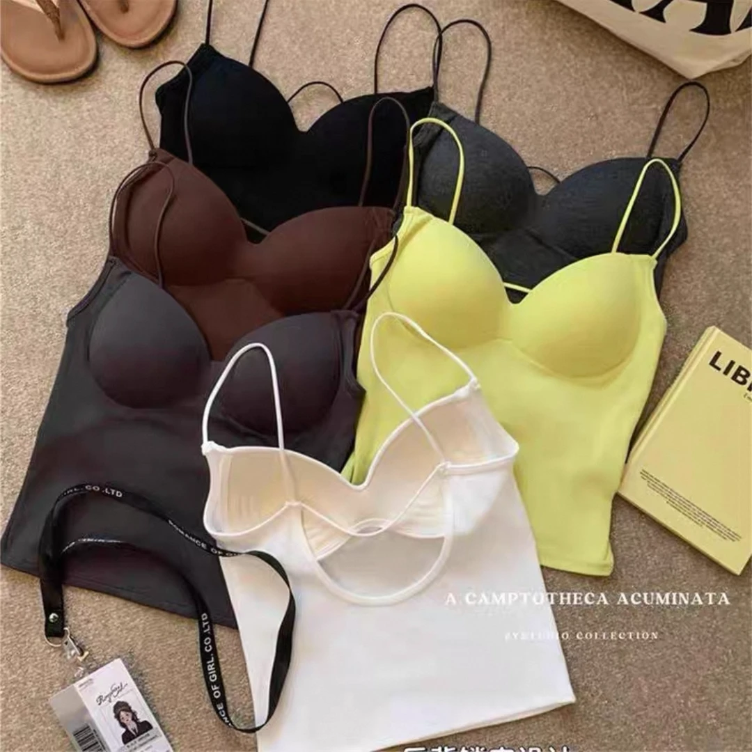 AL SHOP【目光收割机】2025爆款细带纯棉辣妹性感外穿镂空吊带背心