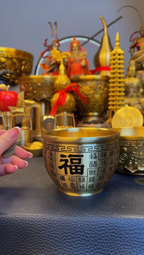 【闪购商品】黄铜百福缸39.9