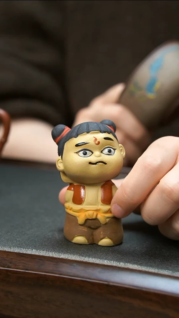 【闪购商品】紫砂茶壶哪吒摆件