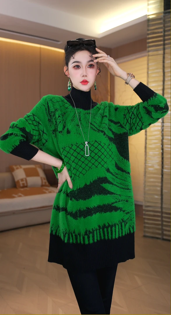 加厚保暖【碧落山河】秋冬必备时尚洋气上档次毛衣上衣-3118#