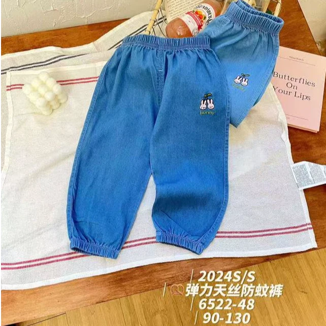 仔夏季弹力薄款儿童裤子2