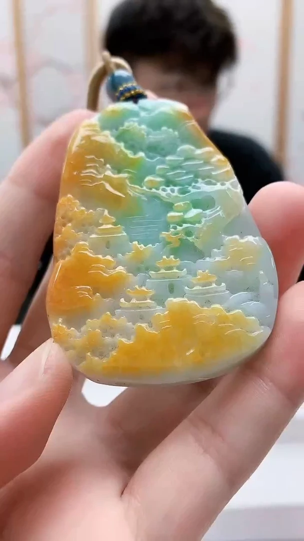 未镶嵌定制翡翠5163bb-毛货挂件24