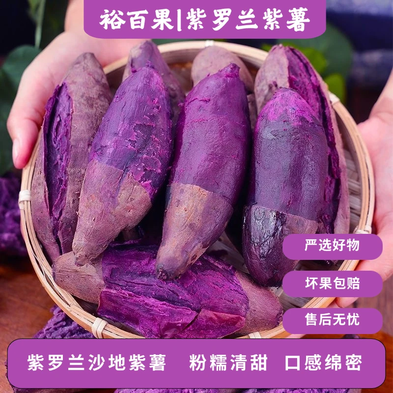 裕百果紫罗兰紫薯正宗沙地紫薯软糯香甜口感绵密产地直发