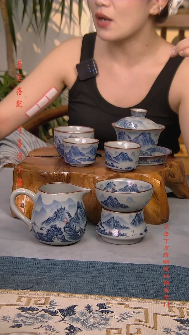 简装家用款6件套 老陶泥开片纹陶瓷茶具