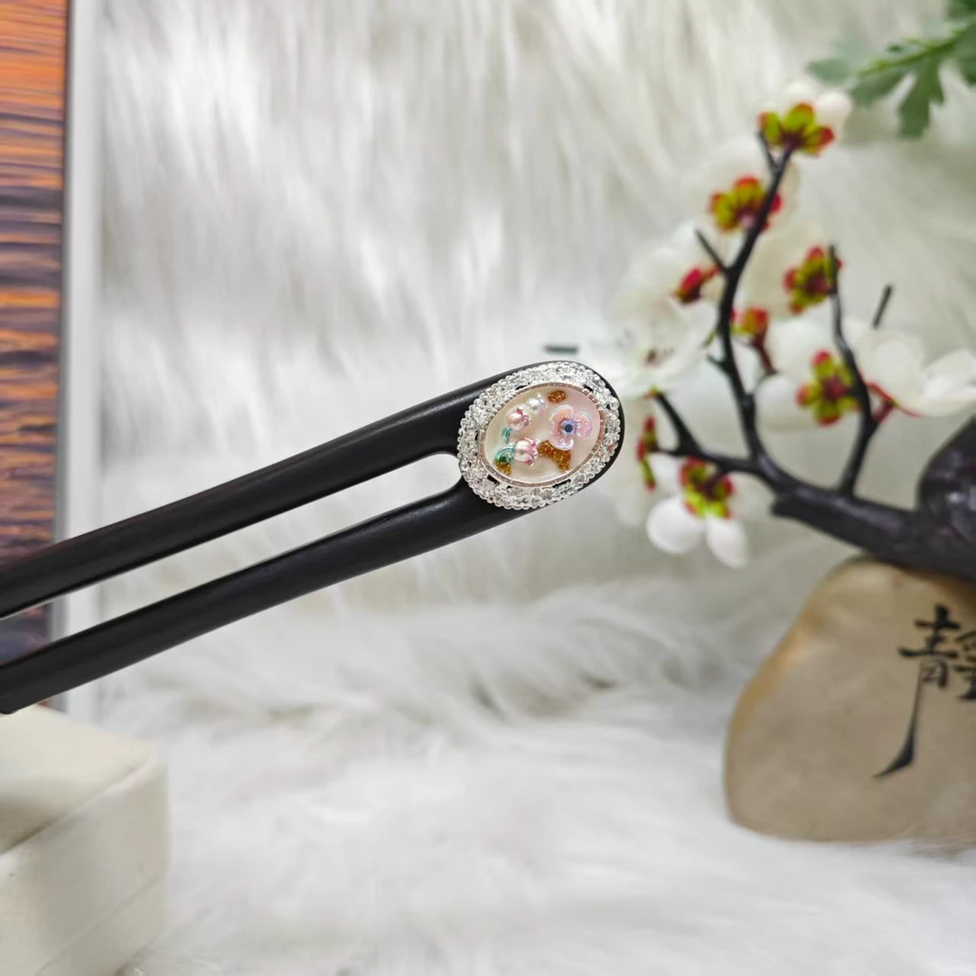 K263双簪简约15公分原创设计手工款发簪