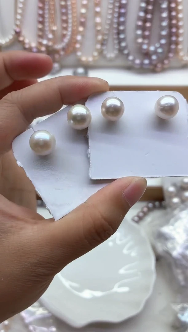 合金淡水珍珠耳饰多样性发其一，非无暇