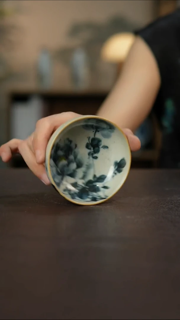 杯景德镇陶瓷杯碗柴烧多人微瑕