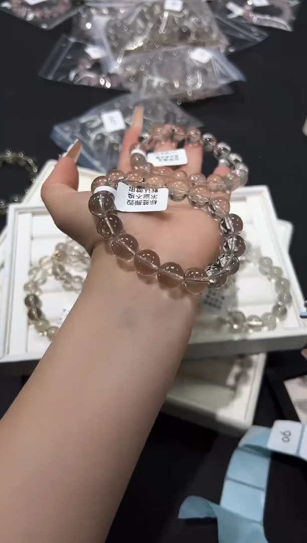 水晶手链未镶嵌2O多样性发其一【1条】默认微瑕11mm