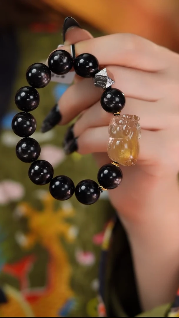 【闪购商品】辉石手串未镶嵌E136 铜发貔貅金运石