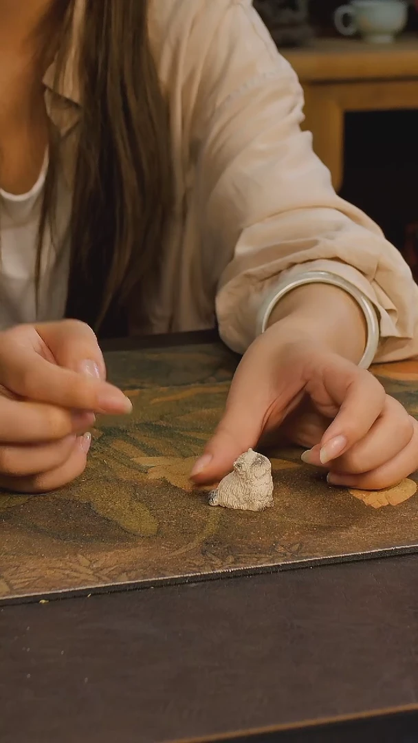 紫砂茶宠万成双小波斯猫